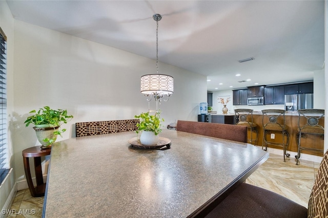 view of dining room