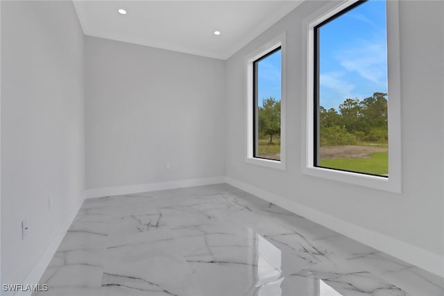 empty room with light tile patterned floors