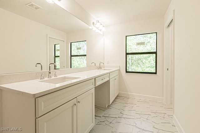 bathroom with vanity