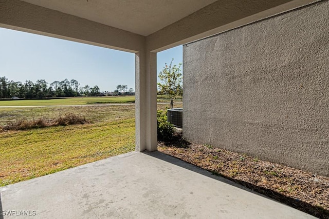 view of patio / terrace featuring central air condition unit