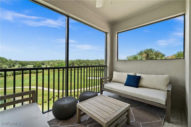 view of sunroom