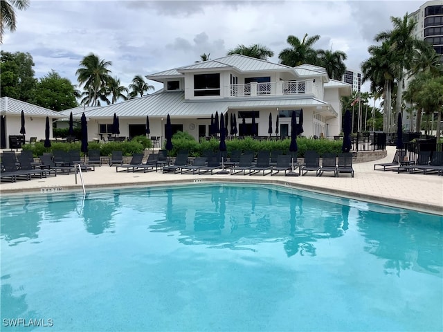 view of pool with a patio area