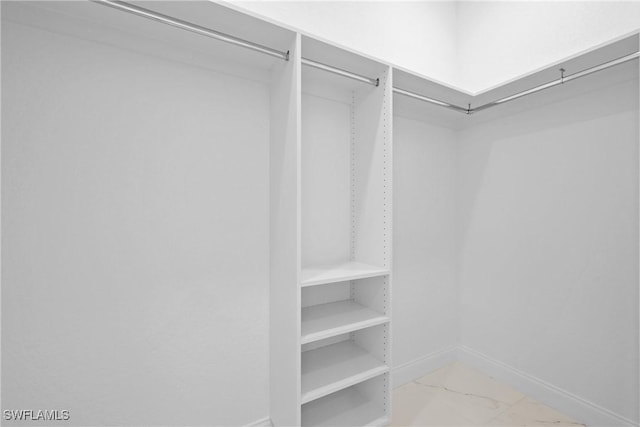 view of walk in closet