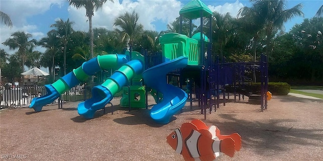 view of community jungle gym