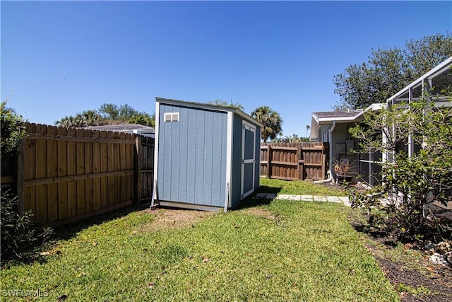 1316 Sunbury Dr, Fort Myers, FL 33901 - view of shed with a fenced backyard