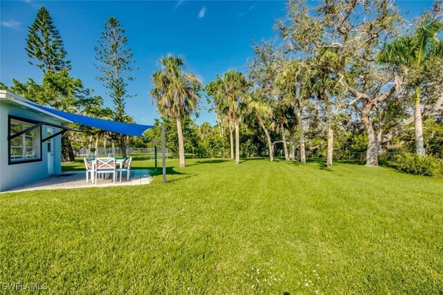 view of yard with a patio