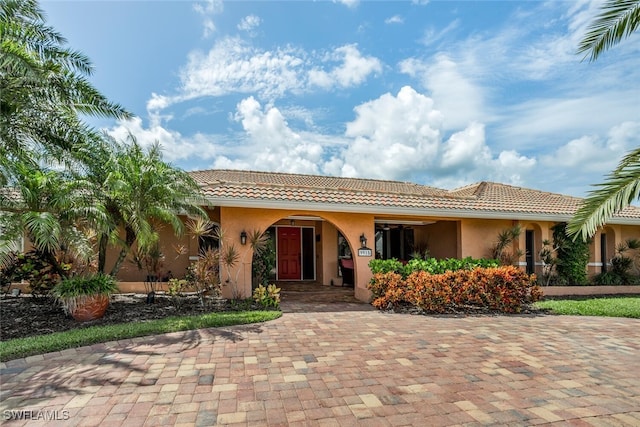 view of mediterranean / spanish house