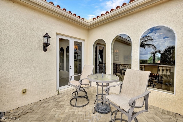 view of patio with french doors