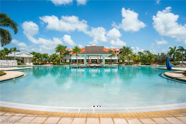 view of pool featuring a patio area