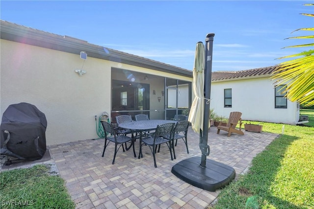 view of patio / terrace featuring area for grilling