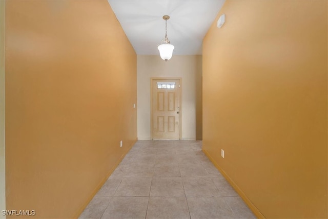 interior space featuring light tile patterned floors