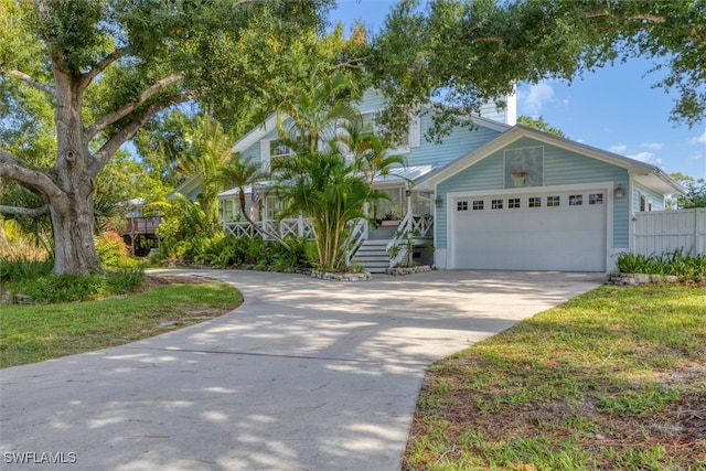 view of front of home featuring a garage