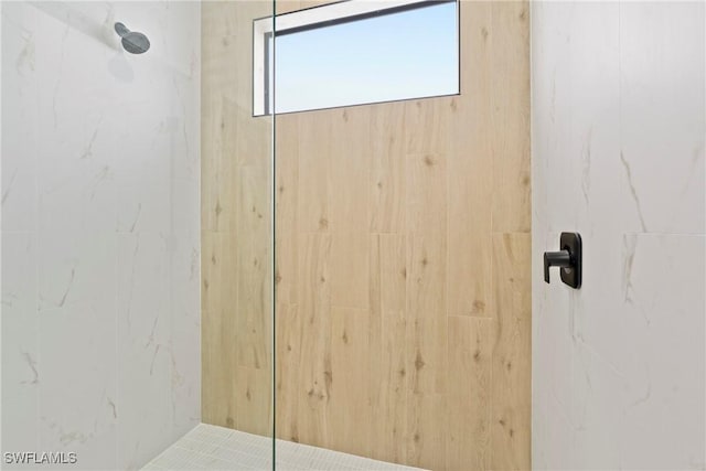 room details with tiled shower