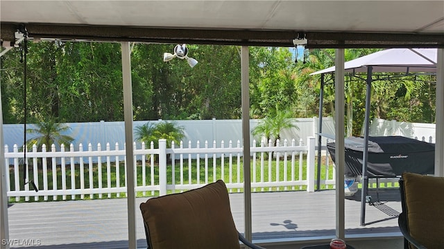 view of sunroom / solarium