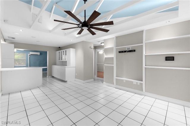 1418 Shirley Dr, North Fort Myers, FL 33917 - empty room featuring recessed lighting, visible vents, a ceiling fan, light tile patterned flooring, and baseboards