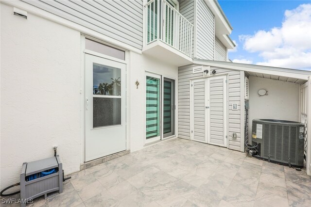 view of patio / terrace featuring central air condition unit