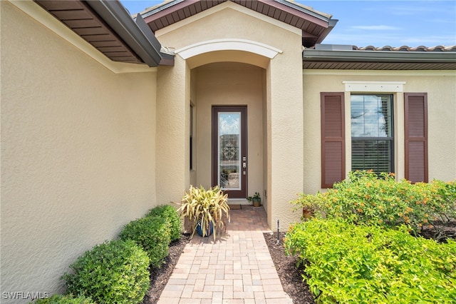 view of doorway to property