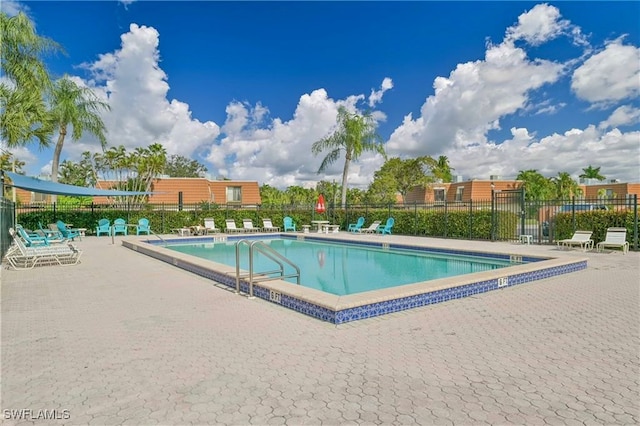 view of pool with a patio area