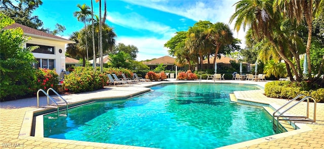 view of pool with a patio area