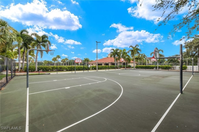 view of sport court