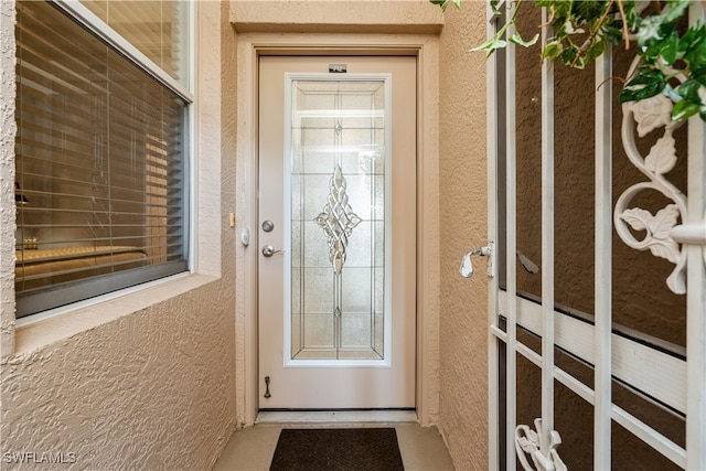 view of doorway to property