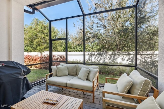 view of sunroom