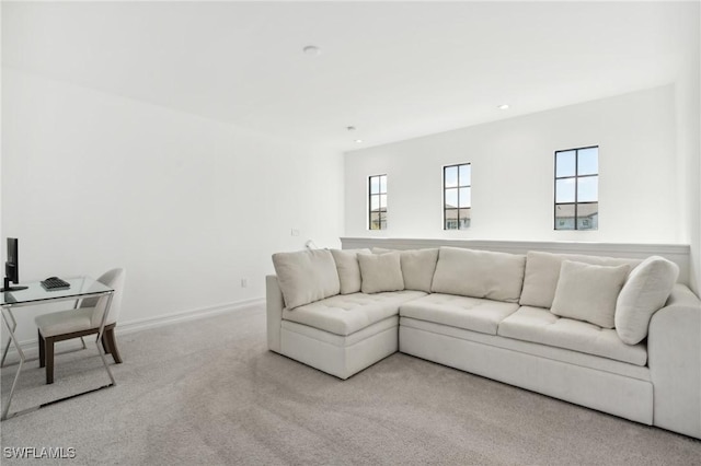 view of carpeted living room