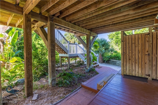 view of wooden deck