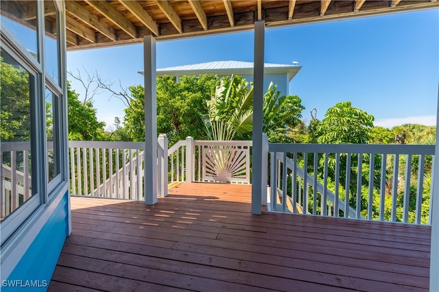 view of wooden deck