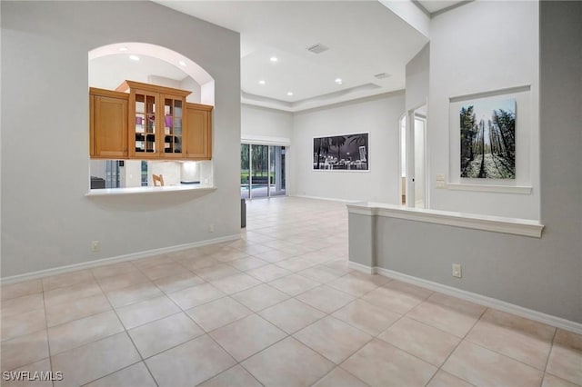 15120 Blackhawk Dr, Fort Myers, FL 33912 - unfurnished living room with light tile patterned flooring and recessed lighting
