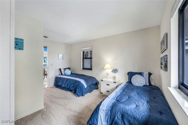 view of carpeted bedroom