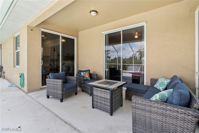 view of patio / terrace featuring an outdoor hangout area