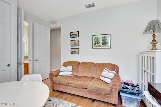 living room featuring hardwood / wood-style flooring