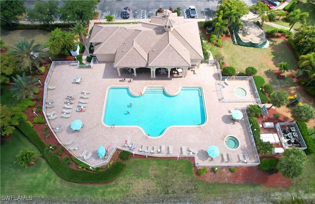 view of pool with a patio area