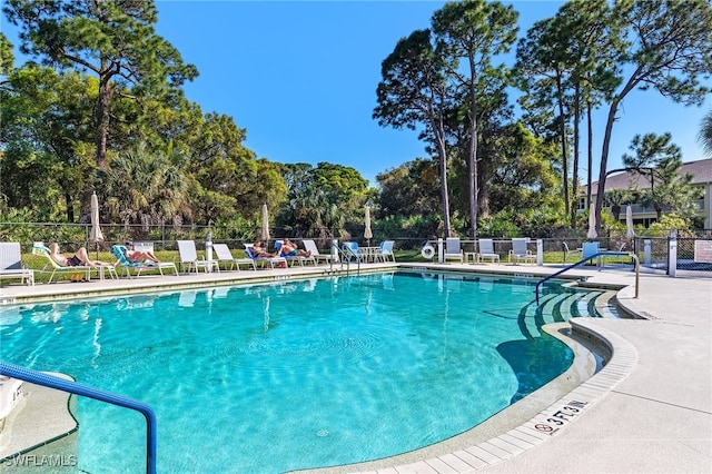 view of pool with a patio