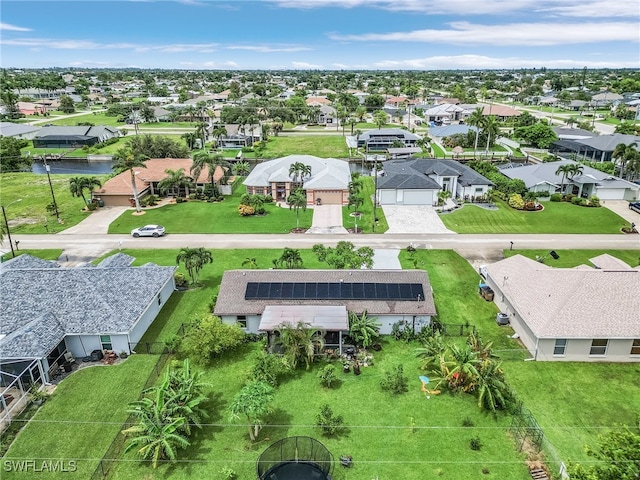 bird's eye view featuring a residential view