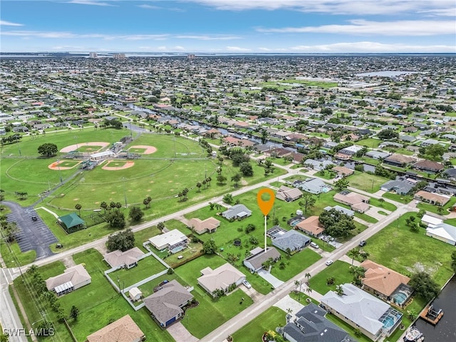 bird's eye view featuring a residential view