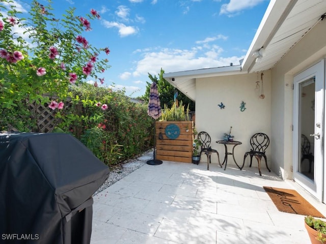 view of patio with grilling area