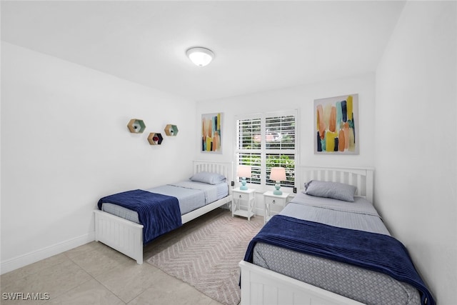 view of tiled bedroom