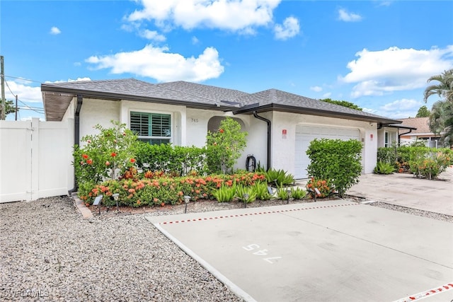 ranch-style house with a garage