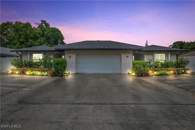 view of front of house featuring a garage