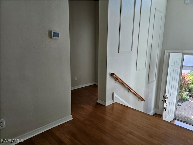 interior space featuring dark hardwood / wood-style floors