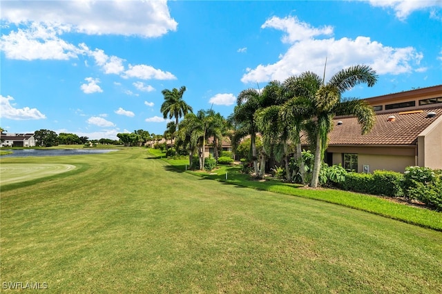 surrounding community featuring a yard