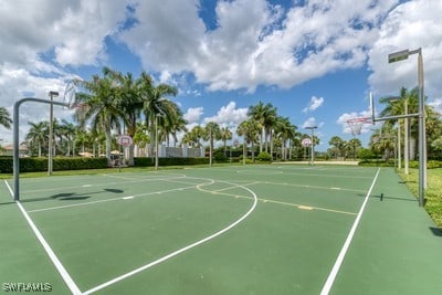 view of basketball court with community basketball court