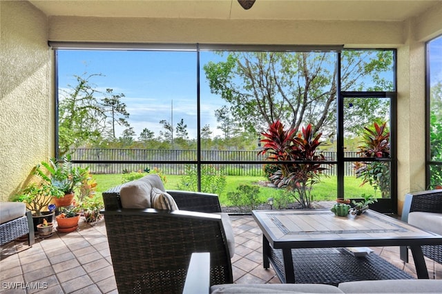 sunroom / solarium with plenty of natural light