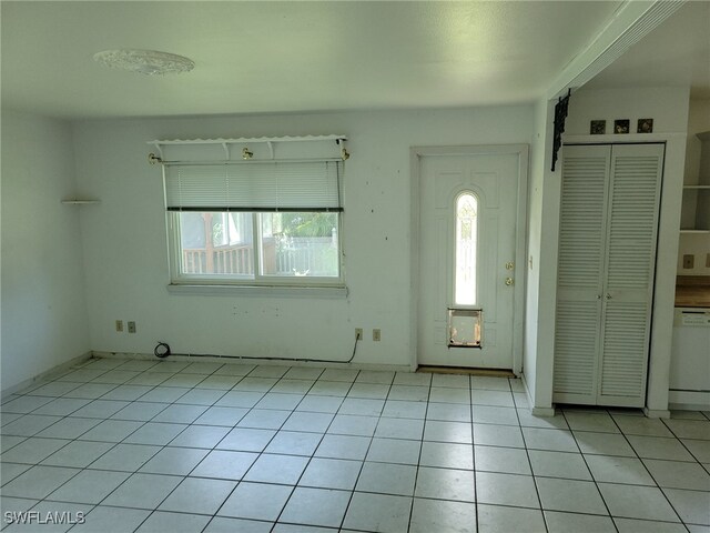 view of tiled foyer