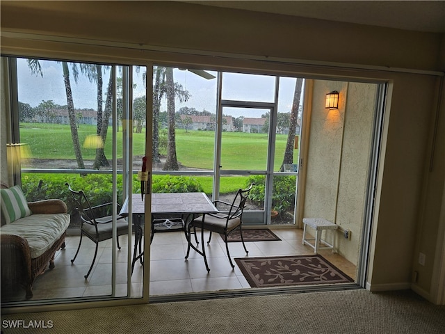 view of sunroom