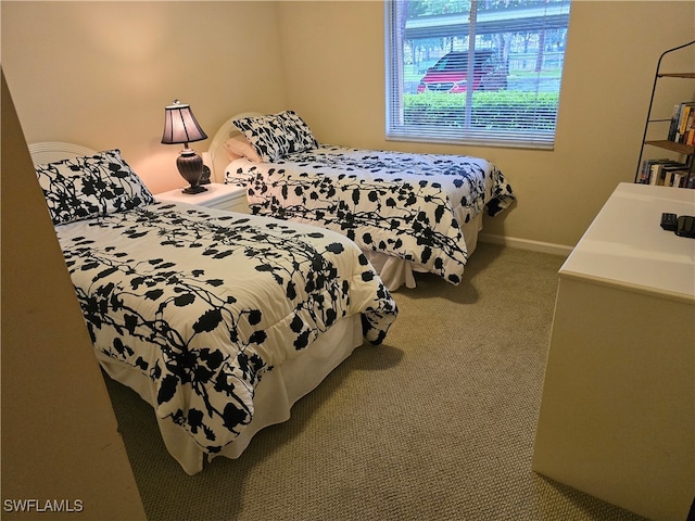 bedroom with carpet