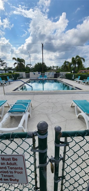 view of pool