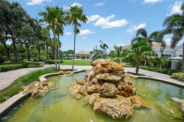 surrounding community with a gazebo